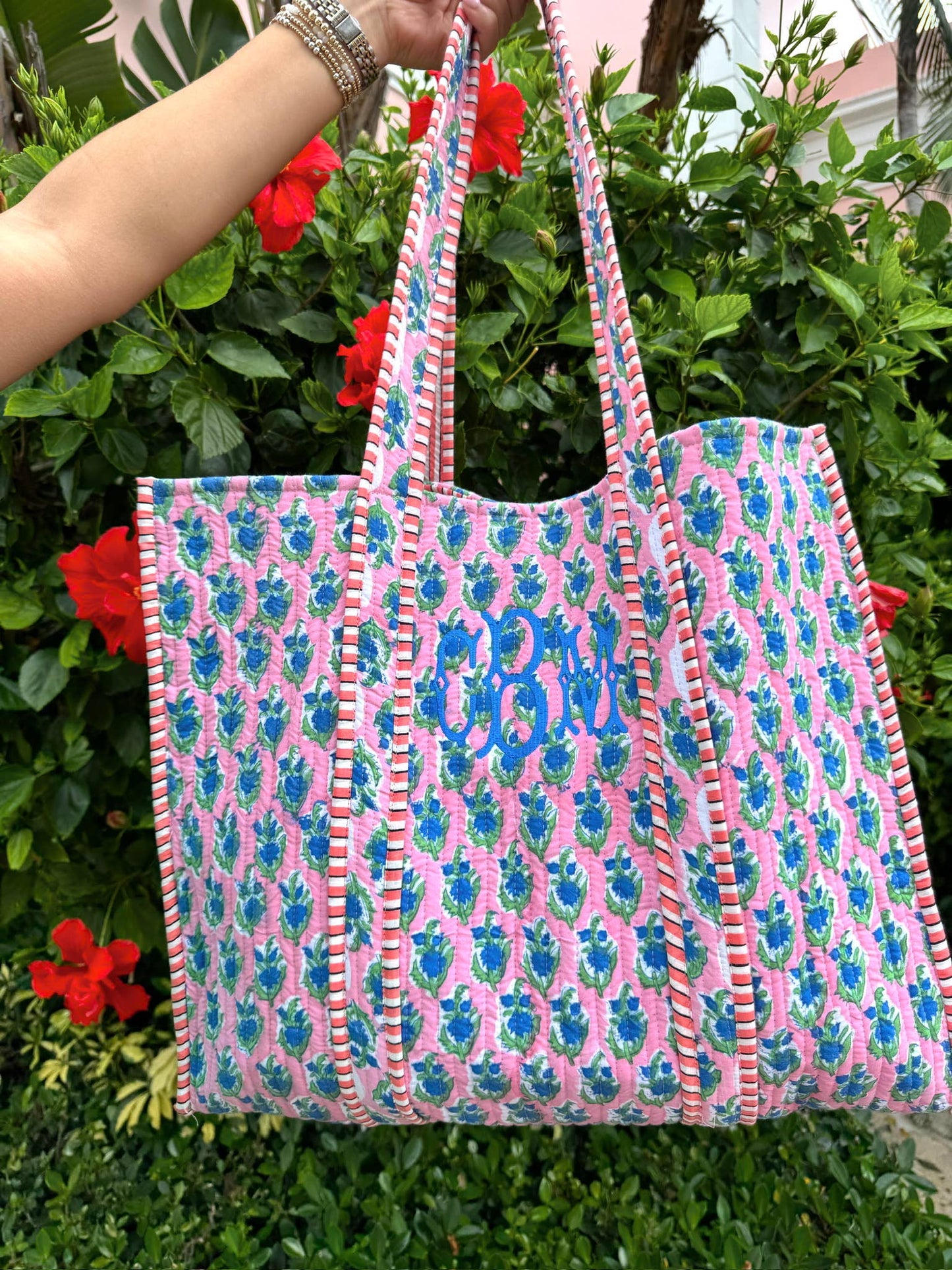 Quilted Block - Print Tote Bag