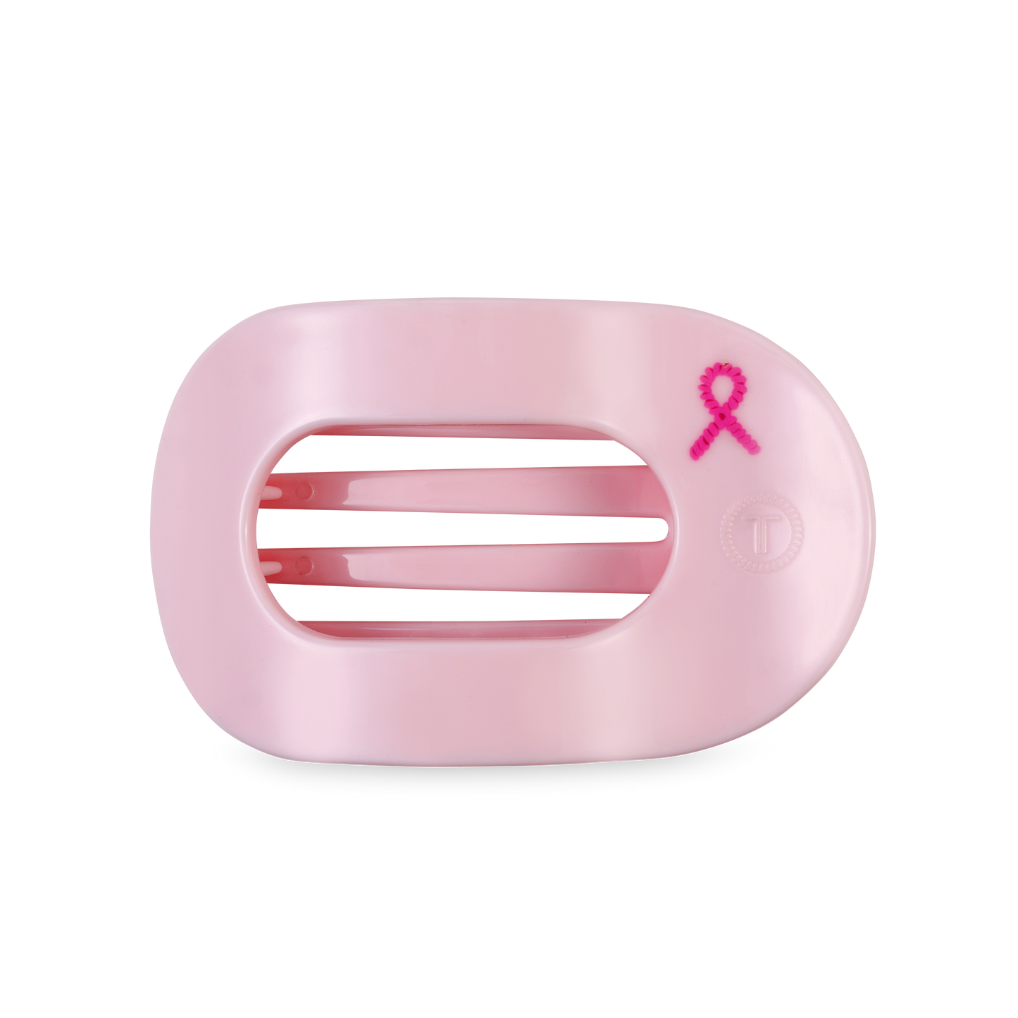 Flat Round Hair Clip | Medium | Pink Ribbon Power