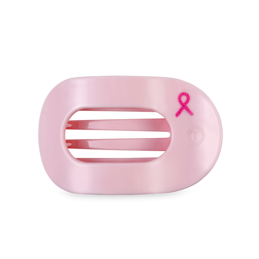 Flat Round Hair Clip | Medium | Pink Ribbon Power