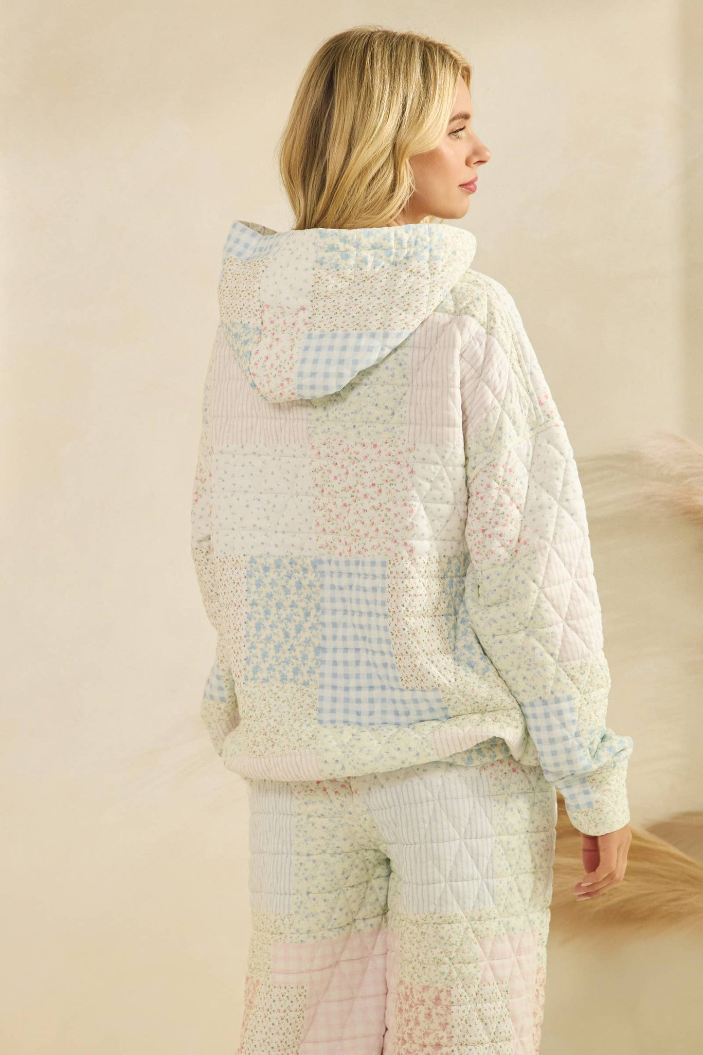 Floral textured oversized Hoodie