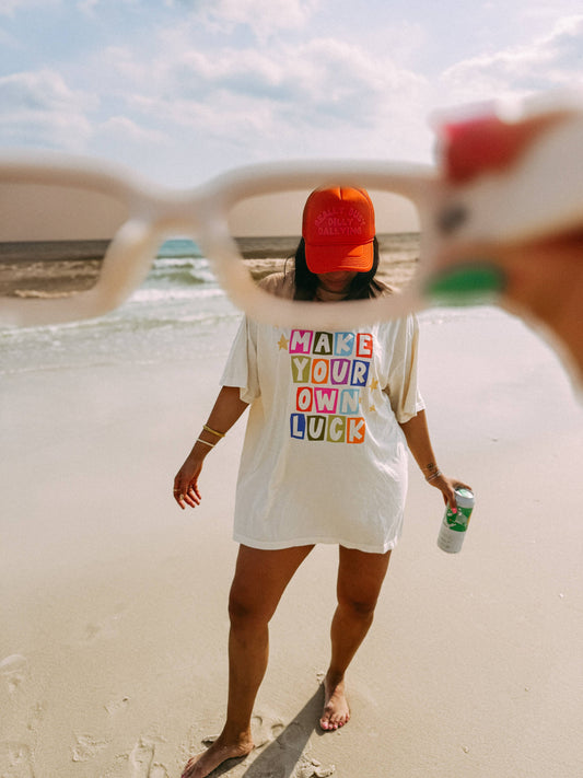 Make your own luck cut out graphic tee - ivory