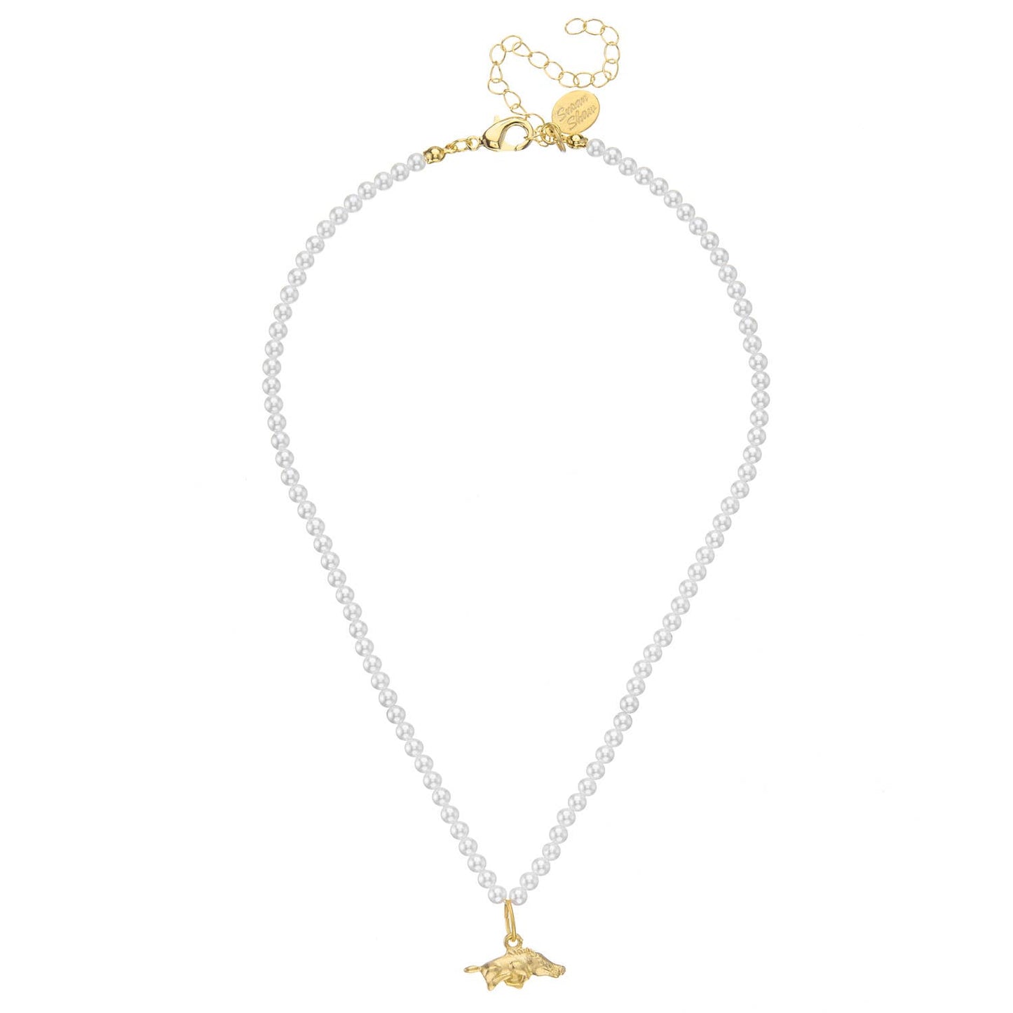 Mini Razorback on Pearl Alys Necklace  - Susan Shaw