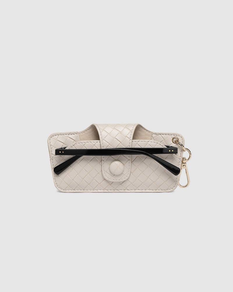 Skittle Sunglass Case - Woven Vanilla
