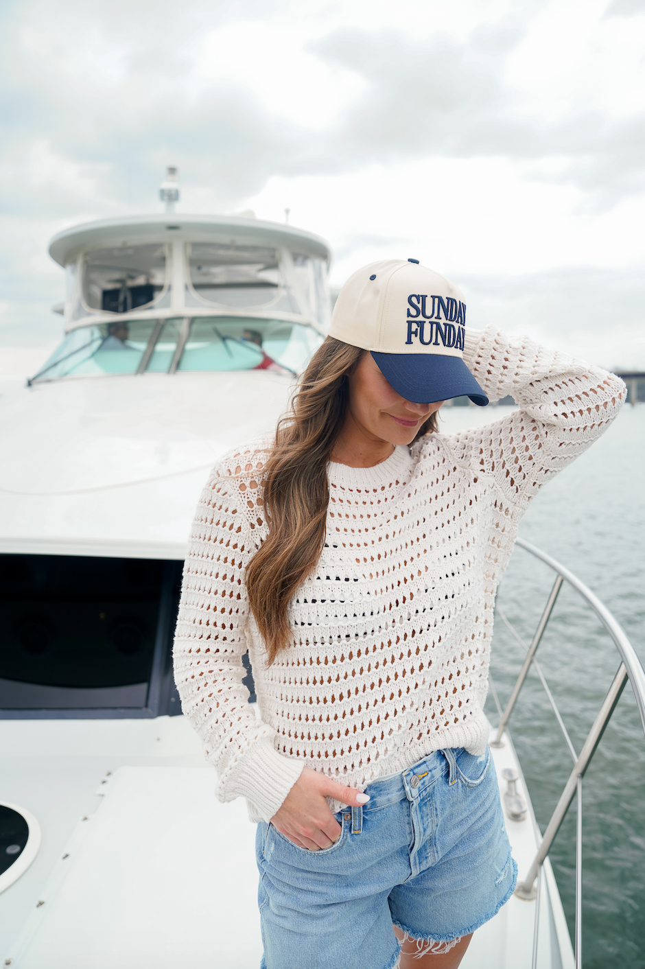 Sunday Funday - Navy Vintage Trucker Hat