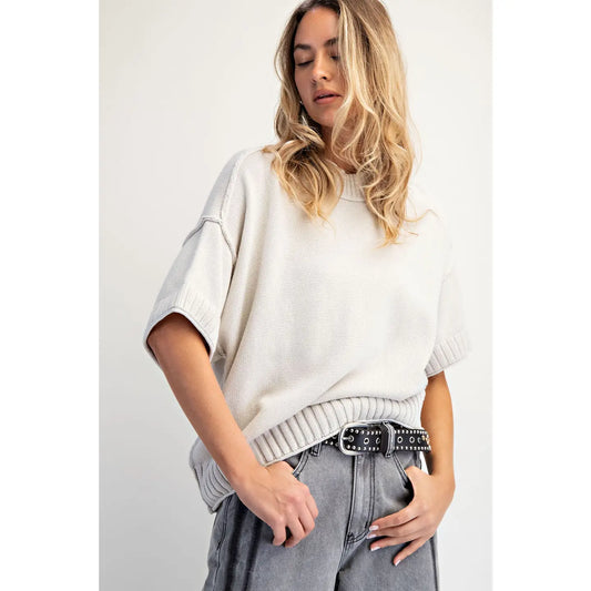 LT SILVER OVERSIZED SWEATER