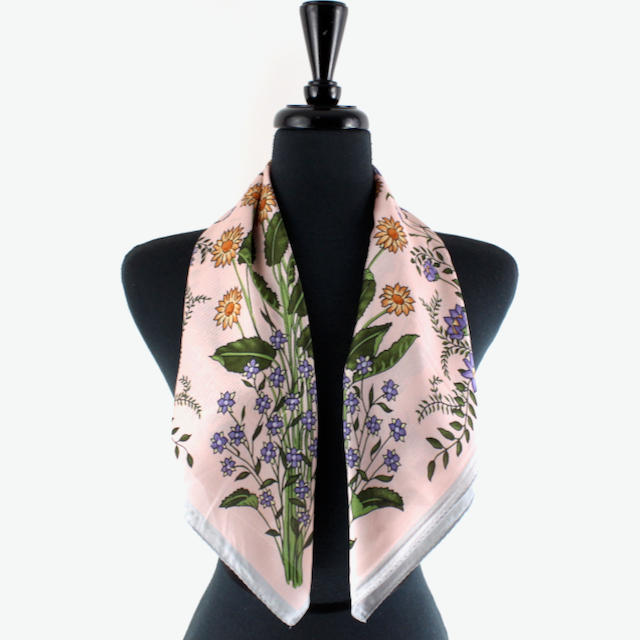 S25095 Floral Square Scarf (28"x28")