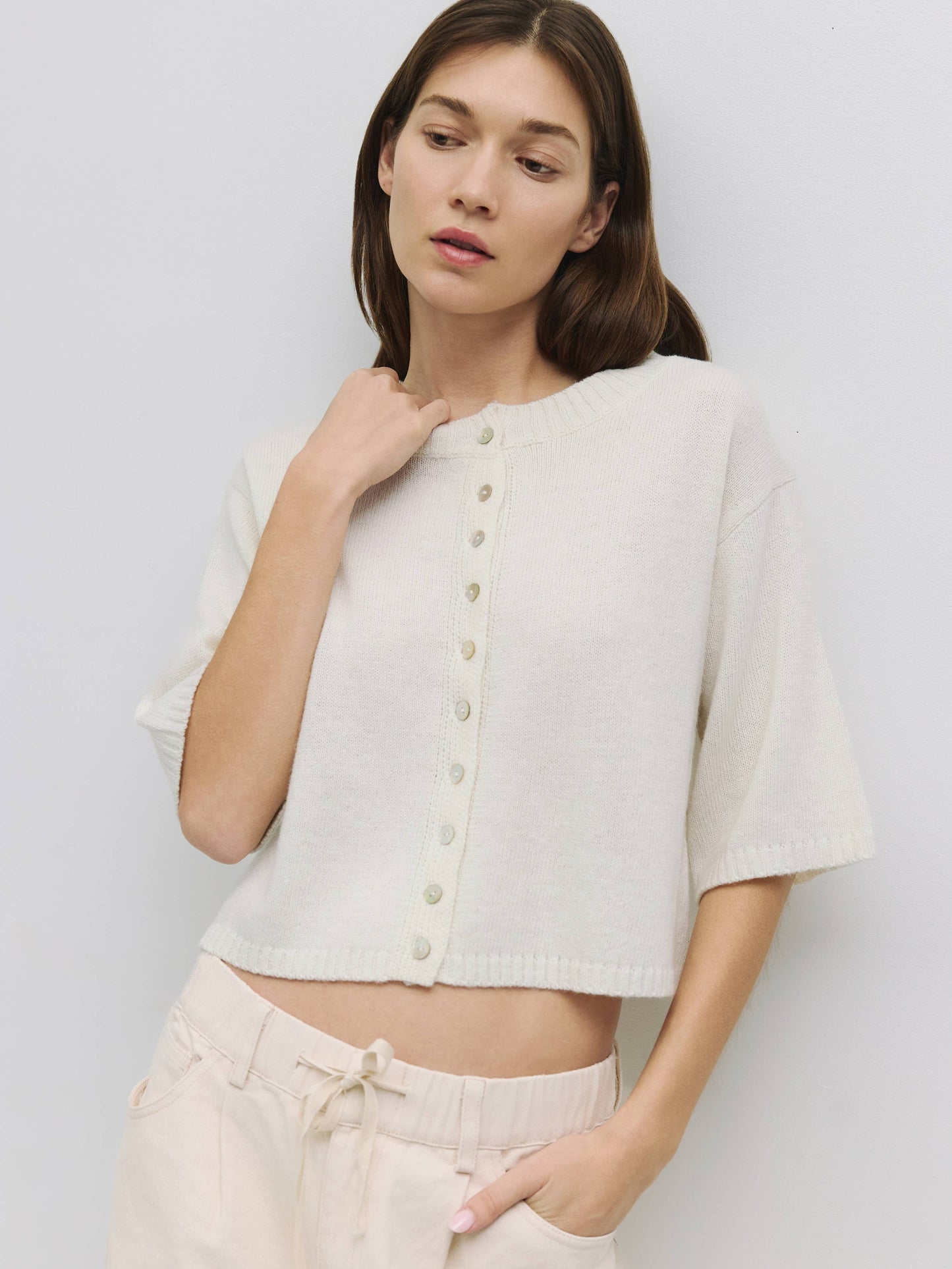 The Stacey Cardigan | Brushed Half Sleeve Cardigan (multiple colors)