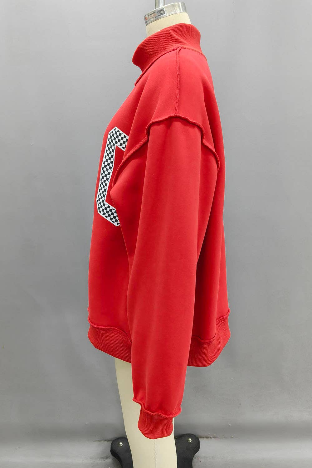 CIAO Print Reversible Mock Neck Sweatshirt