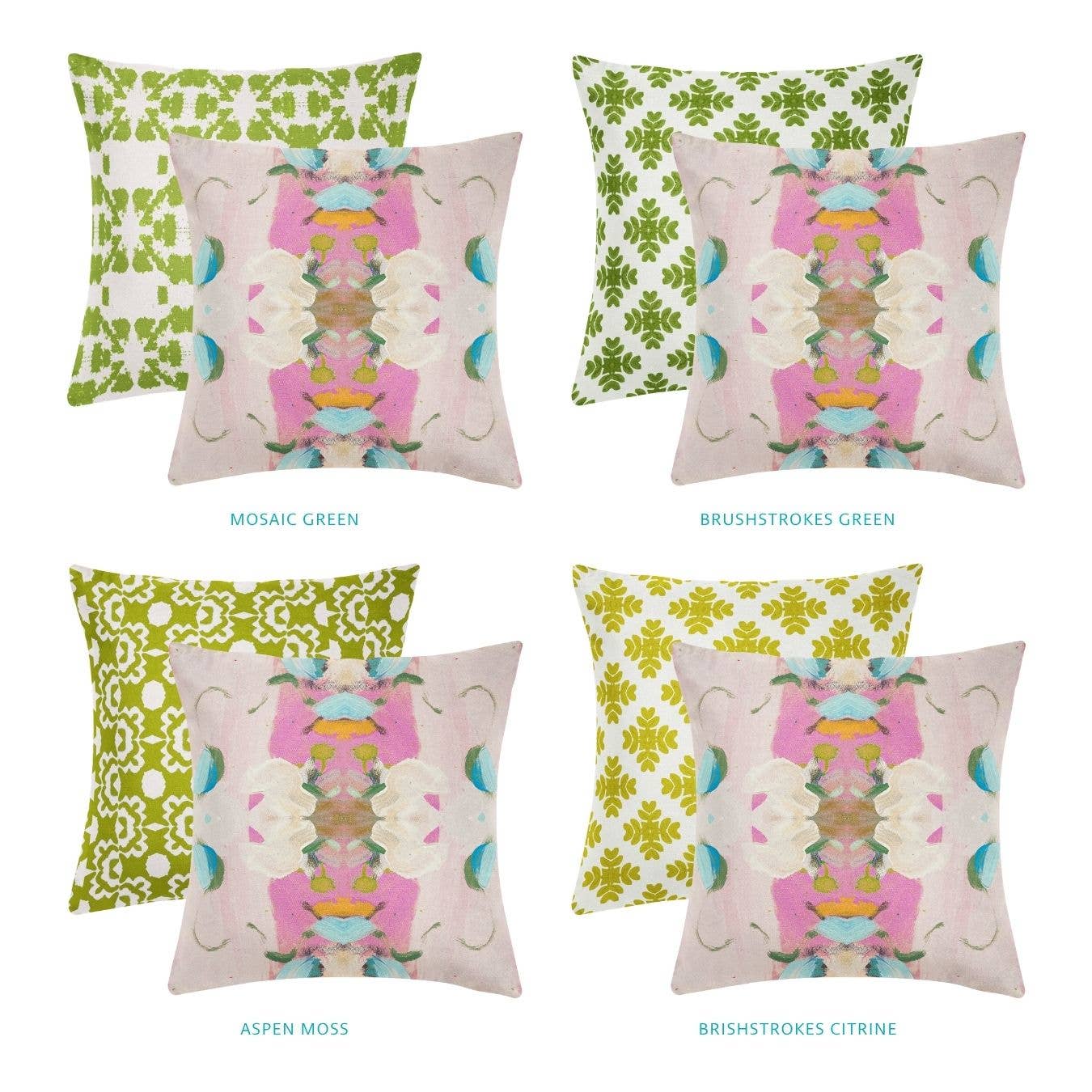 Monet’s Garden Pink Decorative Pillow