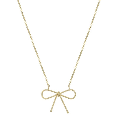 Gold bow 16”-18” necklace
