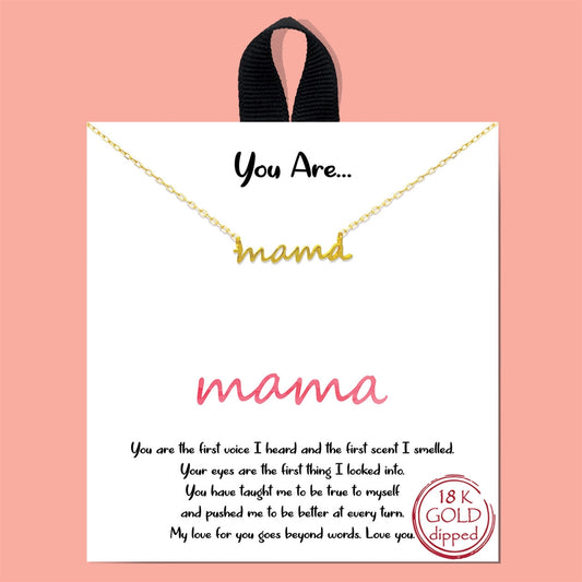 Mama necklace 16”-19”