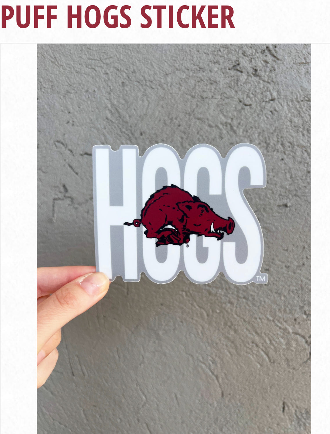 Puff Hog sticker