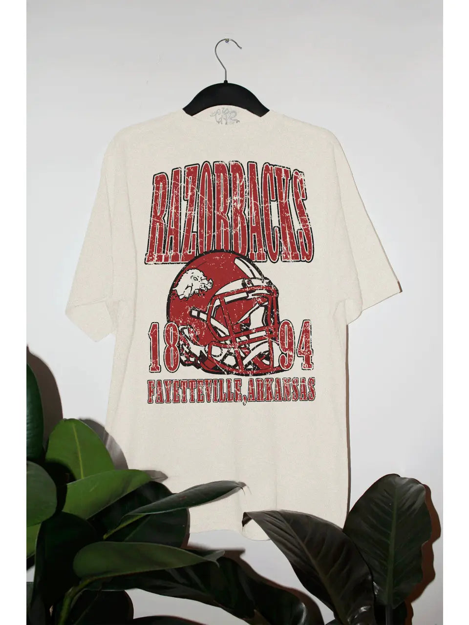 Vintage 90s Razorbacks Football Oversized Tshirt