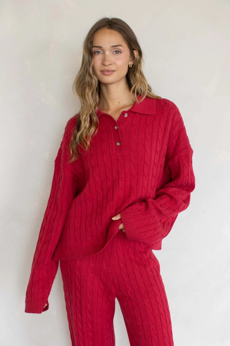 Nadia cable knit set