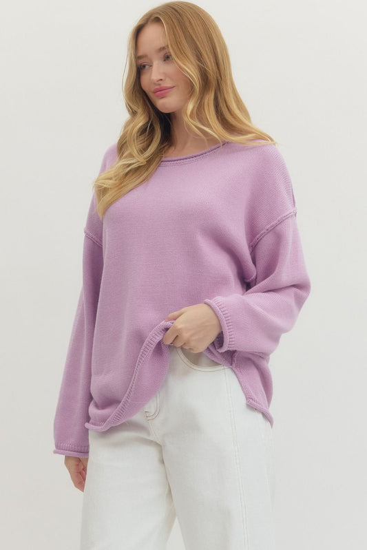 Lavender Sweater Top