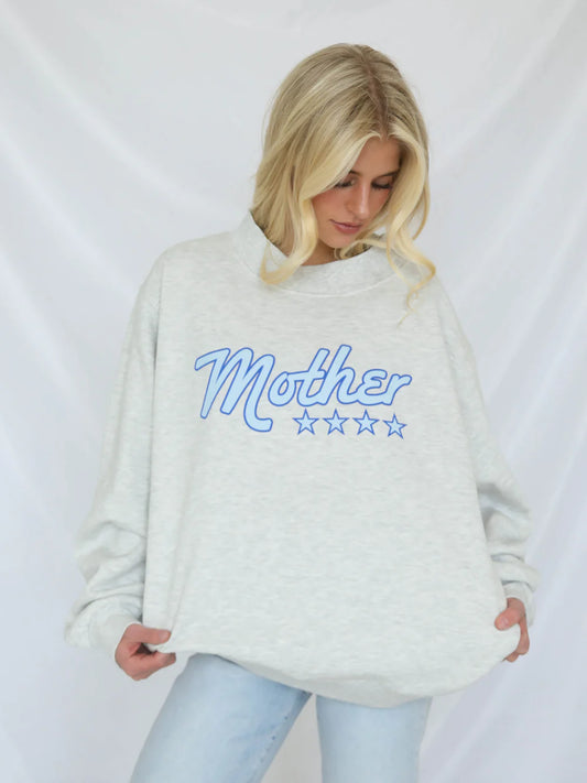 MOTHER STAR MOCK NECK - BLUE