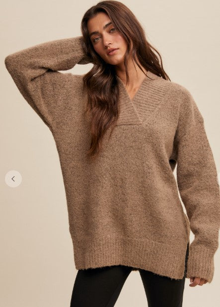 Taupe Slouchy Sweater