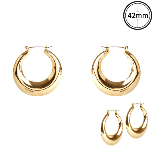 Gold Hoop 1.75" Earring
