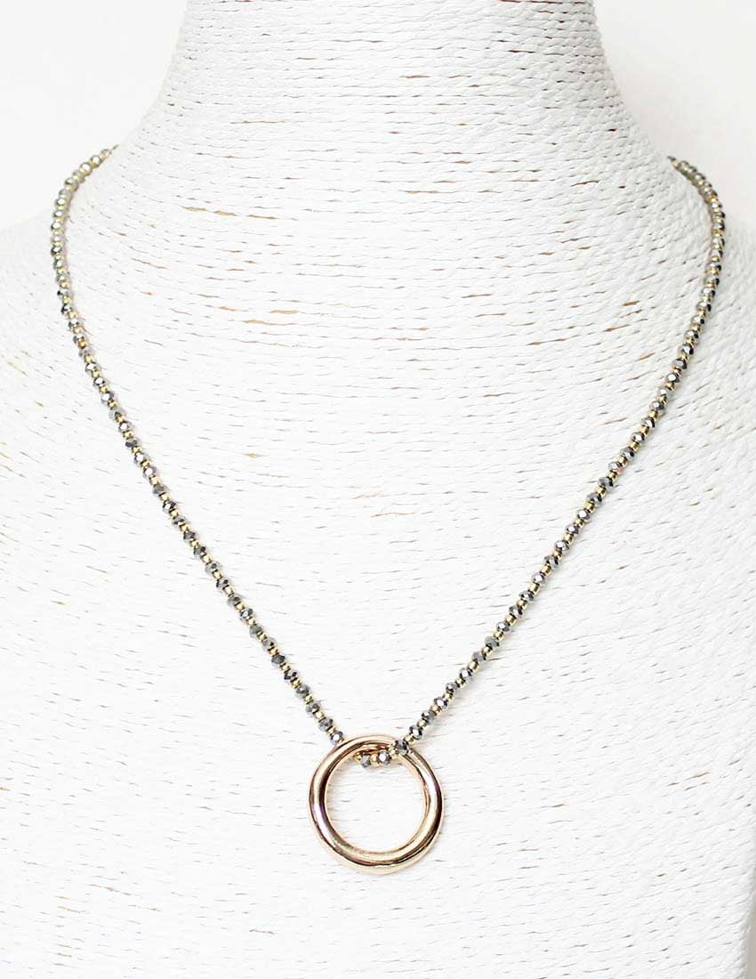 Coming Full Circle Necklace Gray