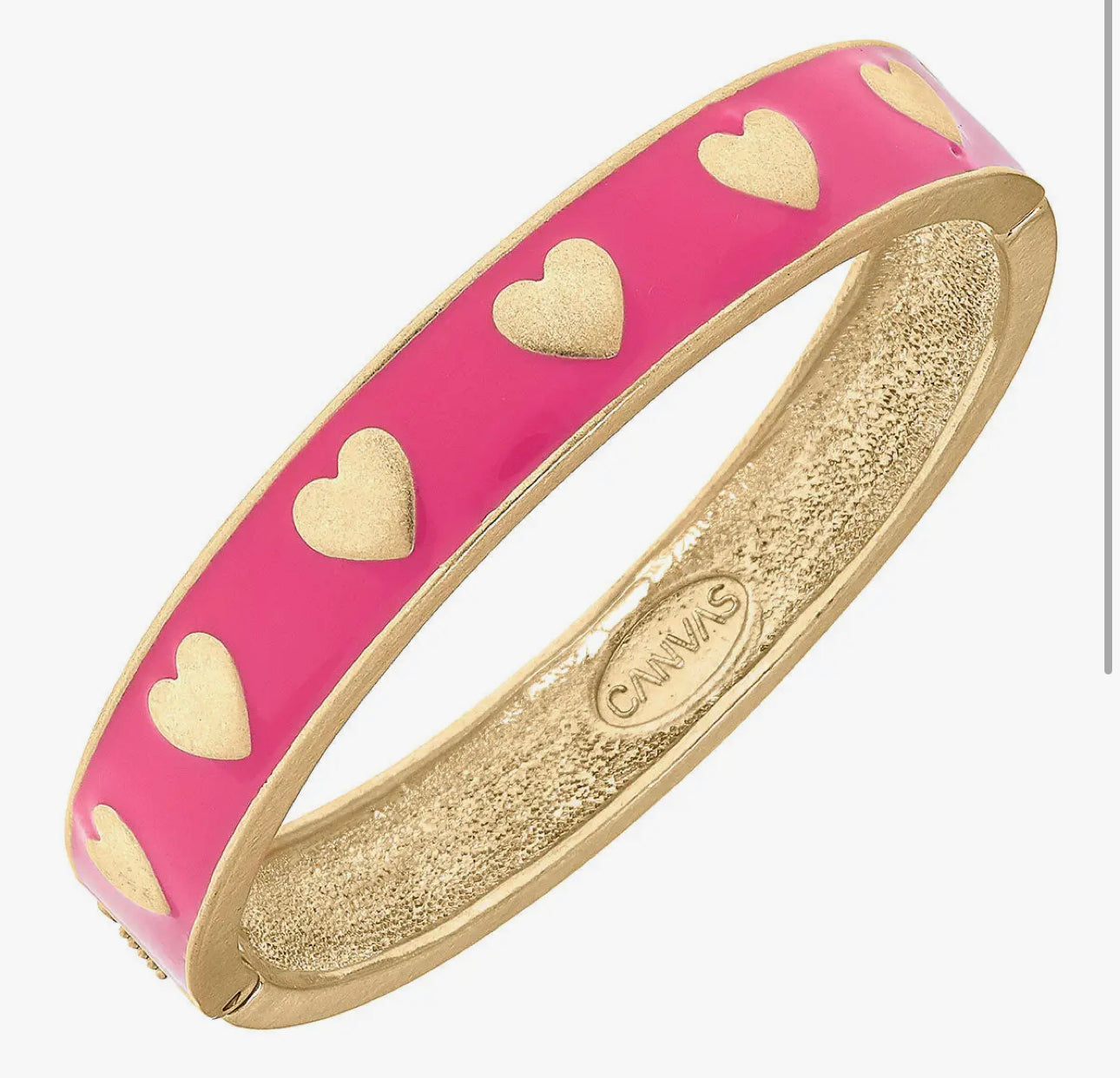 Heart bangle bracelet