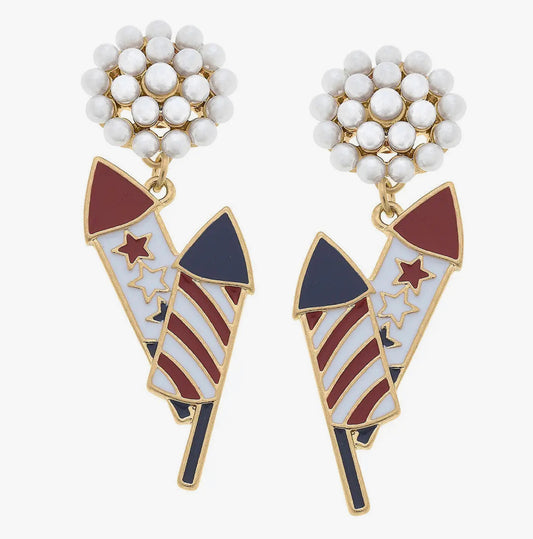 July 4th earrings