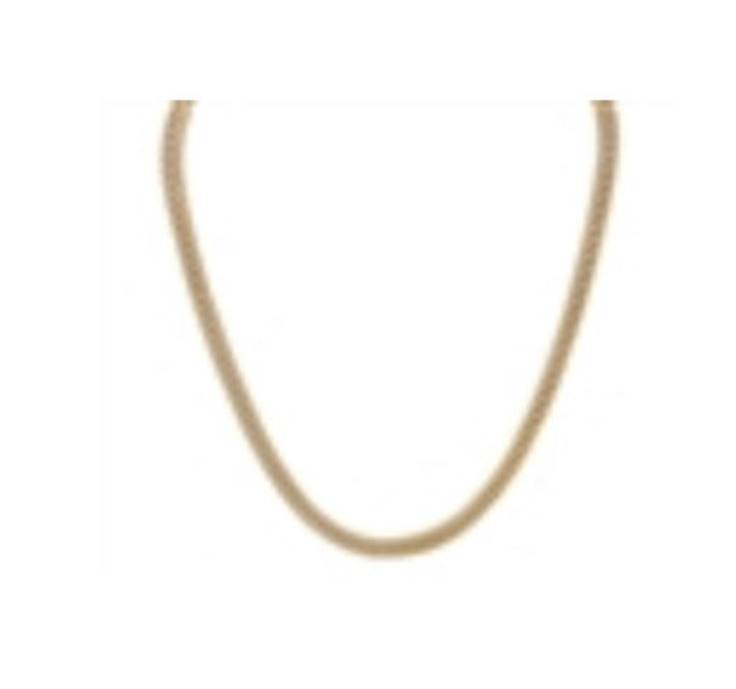 Matte Gold Braided Snake Chain 17"-19" Necklace